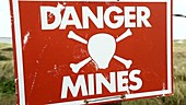 Mine warning sign