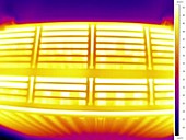 Radiator, thermogram footage