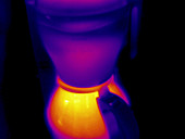 Brewing coffee, thermogram footage