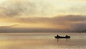Lake fishermen at dawn