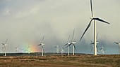 Whitlee wind farm rainbow