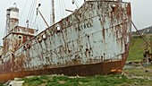 Abandoned whaling boat
