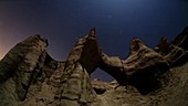 Timelapse of rock formations