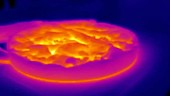Thermographic timelapse of hot pie