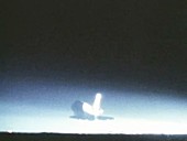 NASA Space Shuttle night landing