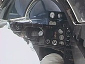 HL-10 aircraft, cockpit view, 1960s