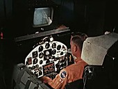 Pilot in X-15 flight simulator, 1950s