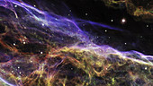 Veil Nebula movement, timelapse