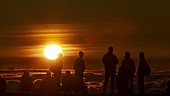 People at Haleakala at sunset