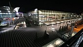 Munich airport at night