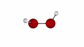 Hydrogen peroxide molecule, animation