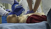 Simulated CPR resuscitation