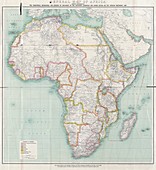 Map of Africa,1909