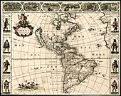 Map of the Americas,1660