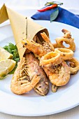 Fried seafood, Amalfi coast, Italy