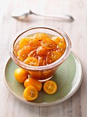 Kumquat jam with sliced fruit