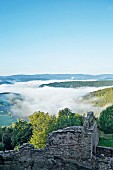 Blick von Burg Hanstein ins Werratal, Thüringen, Deutschland