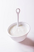 Natural yoghurt in a bowl