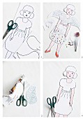 Instructions for making paper doll