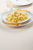 Tagliolini with a cheese sauce
