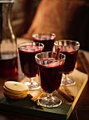 Mulled wine with apple and cinnamon