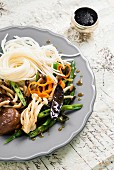 Mushroom stir fry with vegetables (Asia)