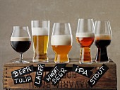 Various types of beer