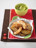 Baked Potato Wedges With Guacamole