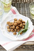 Fried stuffed olives