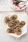 Toasts with Chicken Livers
