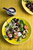 Aubergine and millet salad with a dill dressing