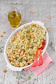 Cold rice with chickpeas