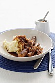 Sausages and Mash with Onion Gravy