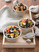 Black bean salad with peppers