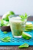 Apple and lime juice with mint