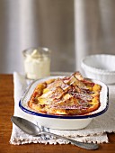 Rhubarb Bread & Butter Pudding