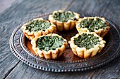 Mini spinach and goat's cheese tartlets