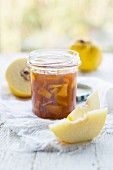 Pieces of quince in honey