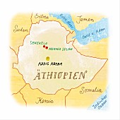 Landkarte von Äthiopien