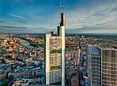 A view of the Commerzbank tower, Frankfurt am Main, Germany