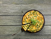 Asparagus frittata with broad beans and mint