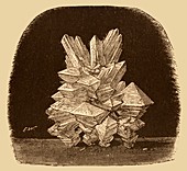 Alum crystals illustration