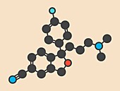 Citalopram anti-depressant drug molecule