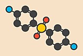 Dapsone antibacterial drug molecule