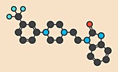 Flibanserin sexual desire drug molecule