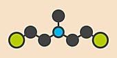 Chlormethine cancer drug molecule