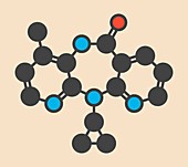 Nevirapine HIV drug molecule