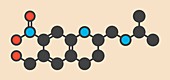 Oxamniquine anthelmintic drug molecule