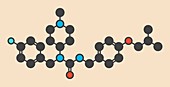 Pimavanserin antipsychotic drug molecule