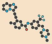 Ponatinib cancer drug molecule